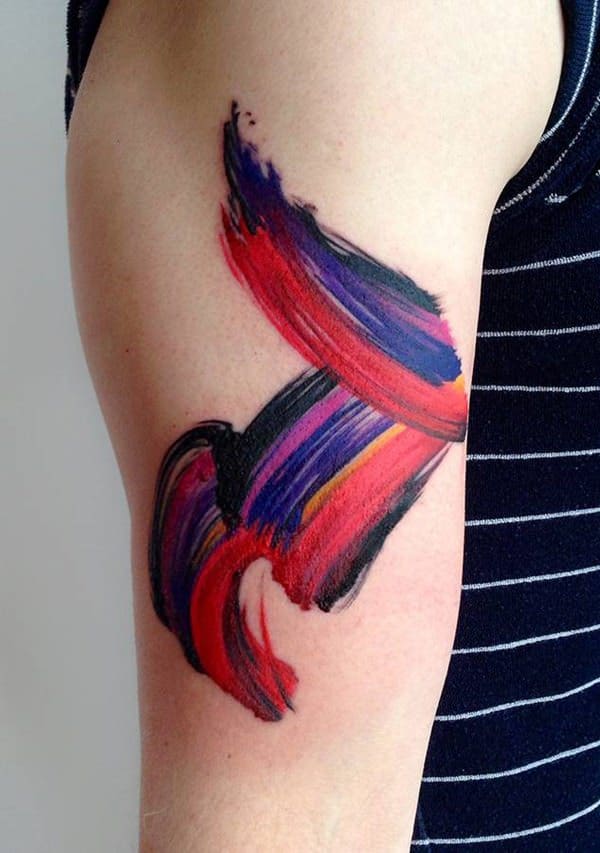 Artistic watercolor tattoos living works art design, idea 50