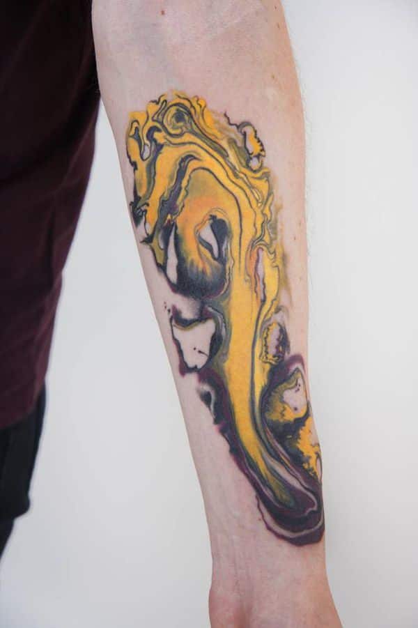 Artistic watercolor tattoos living works art design, idea 51