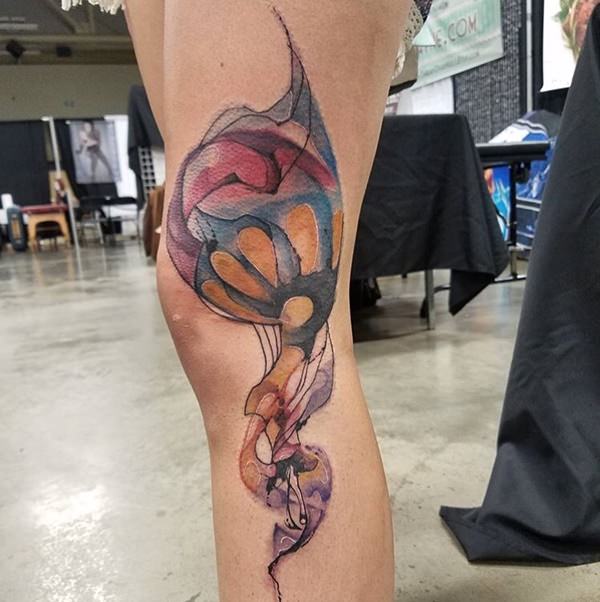 Artistic watercolor tattoos living works art design, idea 53