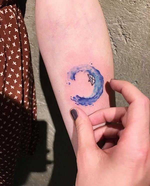 Artistic watercolor tattoos living works art design, idea 55