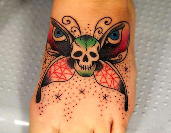 Badass deadly skull tattoo design, idea 31