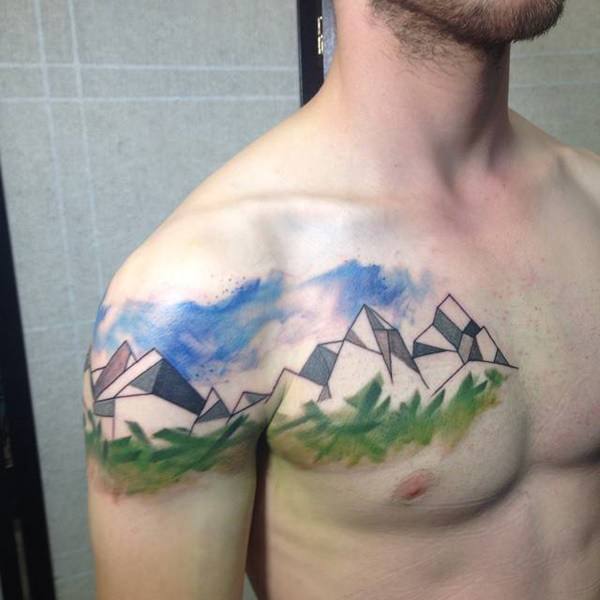Artistic watercolor tattoos living works art design, idea 56