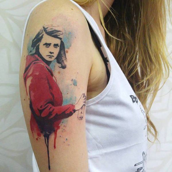 Artistic watercolor tattoos living works art design, idea 60