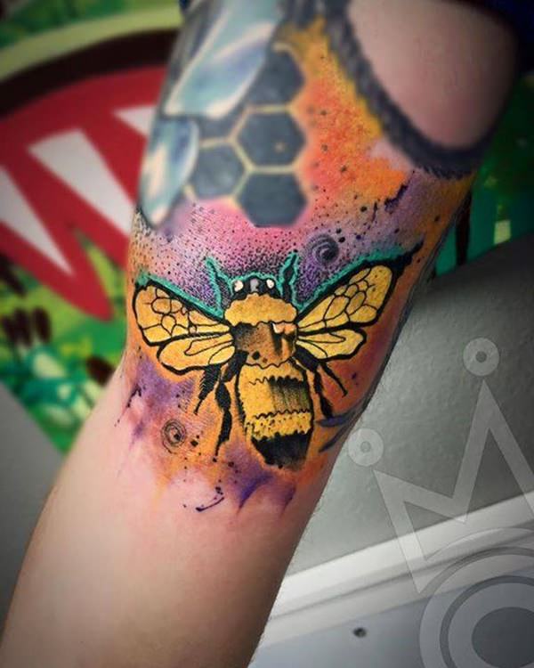 Artistic watercolor tattoos living works art design, idea 61