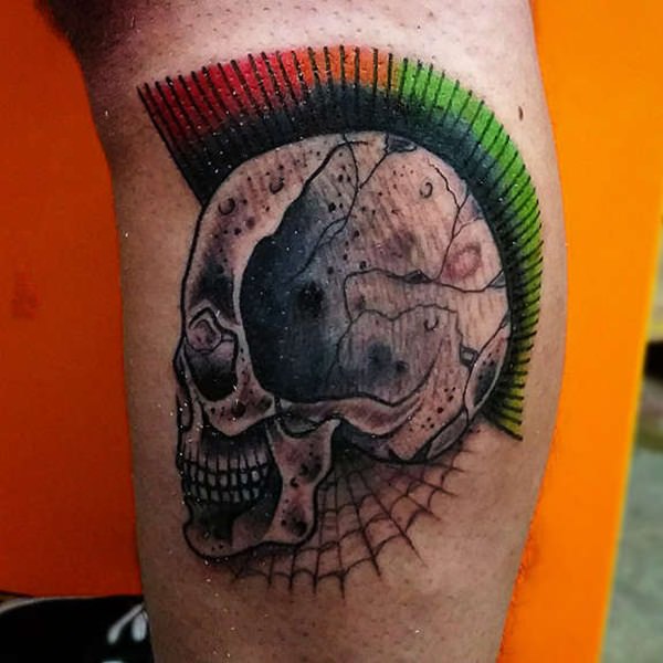 Badass deadly skull tattoo design, idea 40