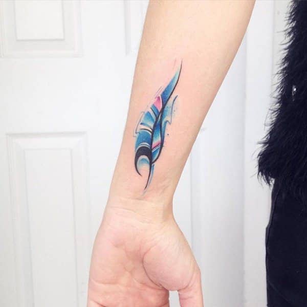 Artistic watercolor tattoos living works art design, idea 3