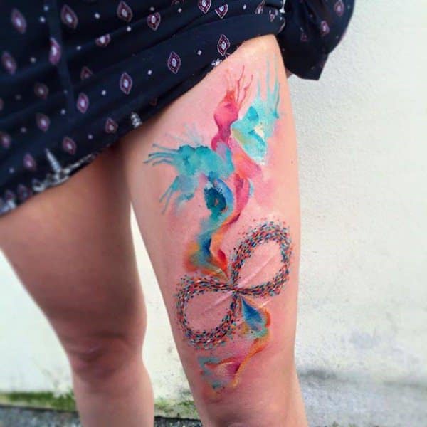 Artistic watercolor tattoos living works art design, idea 4