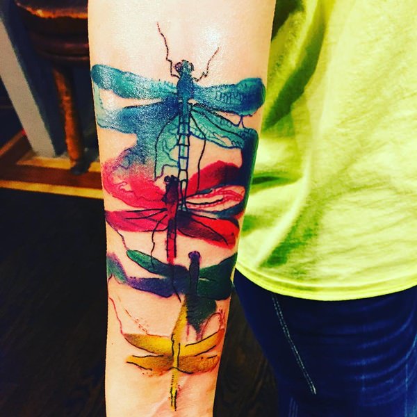 Artistic watercolor tattoos living works art design, idea 12