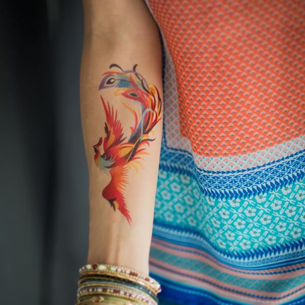 Artistic watercolor tattoos living works art design, idea 13
