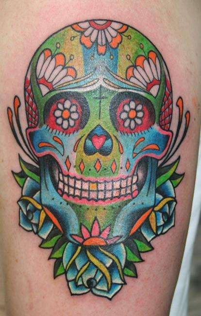 Bloodcurdling day dead tattoos design, idea 40
