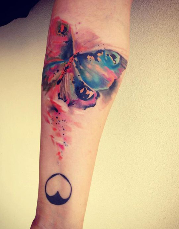 Artistic watercolor tattoos living works art design, idea 63