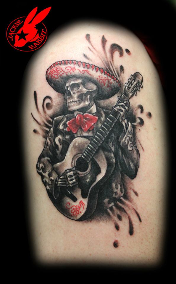 Bloodcurdling day dead tattoos design, idea 37
