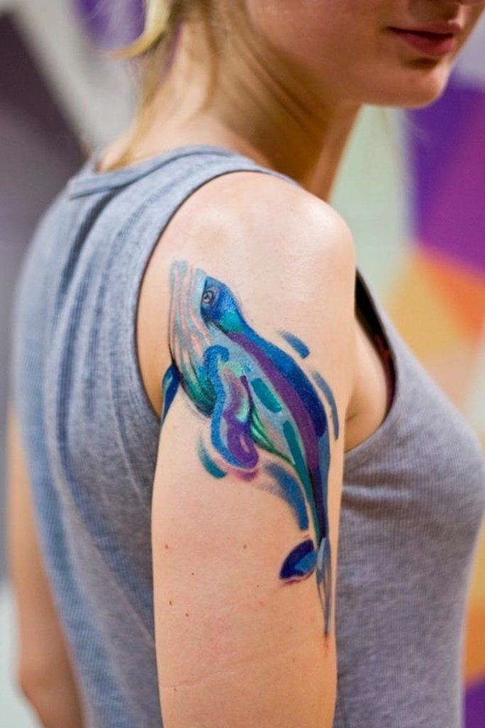 Artistic watercolor tattoos living works art design, idea 83