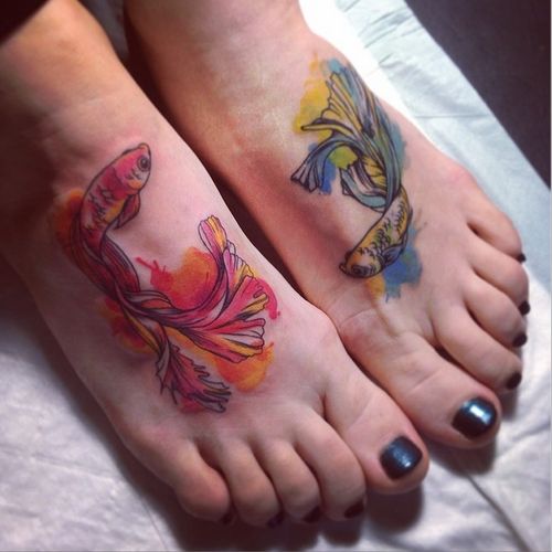 Artistic watercolor tattoos living works art design, idea 89