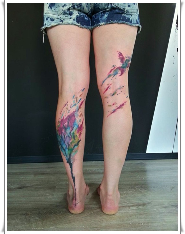 Artistic watercolor tattoos living works art design, idea 69