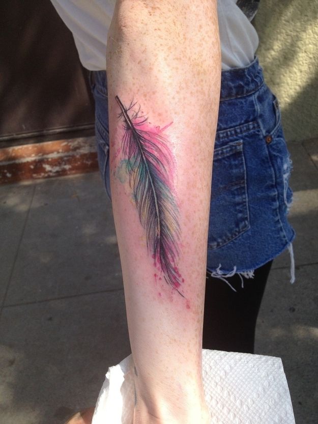 Artistic watercolor tattoos living works art design, idea 85