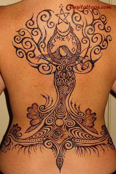Fantastic henna tattoo design, idea 53