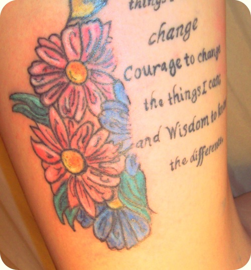 Graceful serenity prayer tattoo design, idea 22