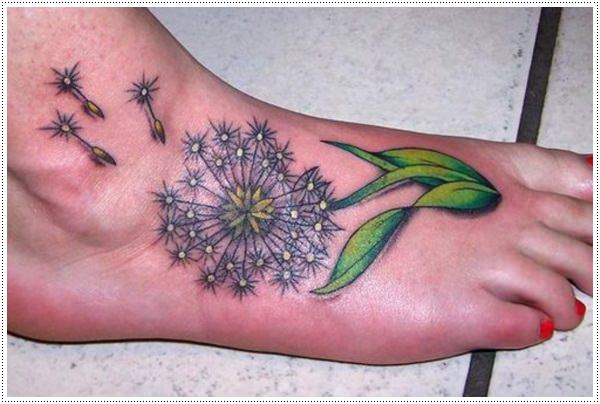 Kick ass dandelion tattoos design, idea 5