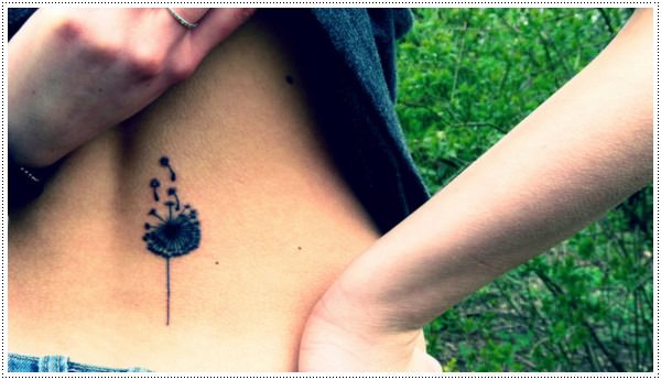 Kick ass dandelion tattoos design, idea 14