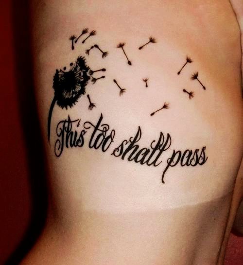 Kick ass dandelion tattoos design, idea 32