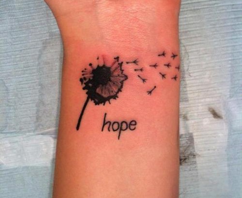 Kick ass dandelion tattoos design, idea 28