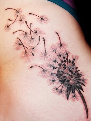 Kick ass dandelion tattoos design, idea 27