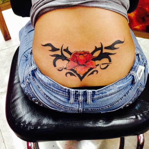 Sexy lower back tattoos for girls design, idea 53