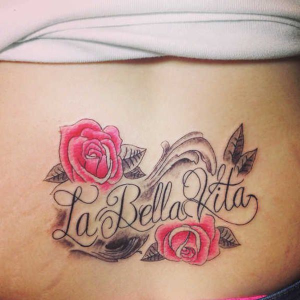 Sexy lower back tattoos for girls design, idea 54