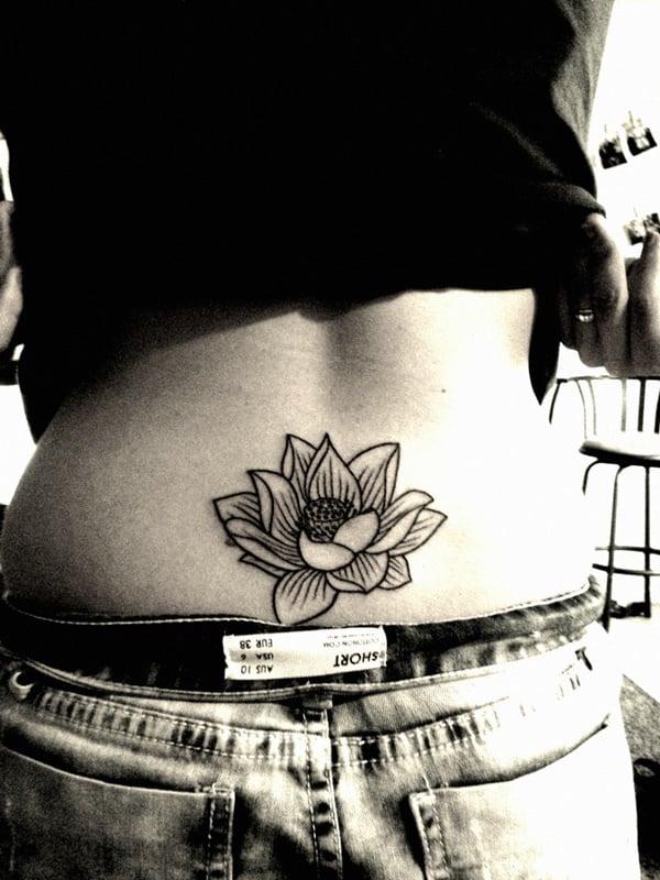 Sexy lower back tattoos for girls design, idea 36