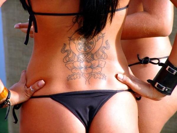 Sexy lower back tattoos for girls design, idea 43