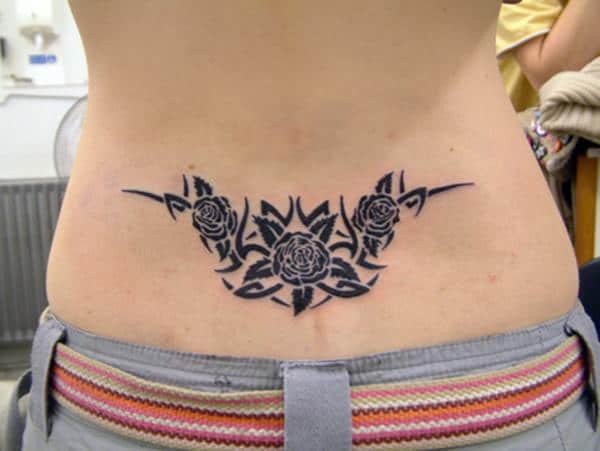 Sexy lower back tattoos for girls design, idea 47