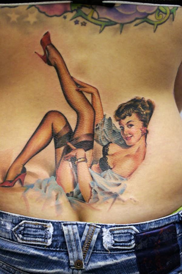 Sexy lower back tattoos for girls design, idea 48