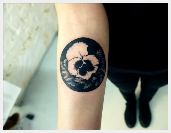 Outer negative space tattoo design, idea 8