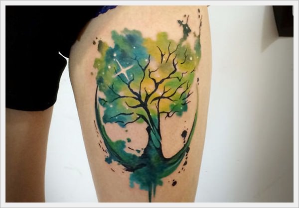 Outer negative space tattoo design, idea 38