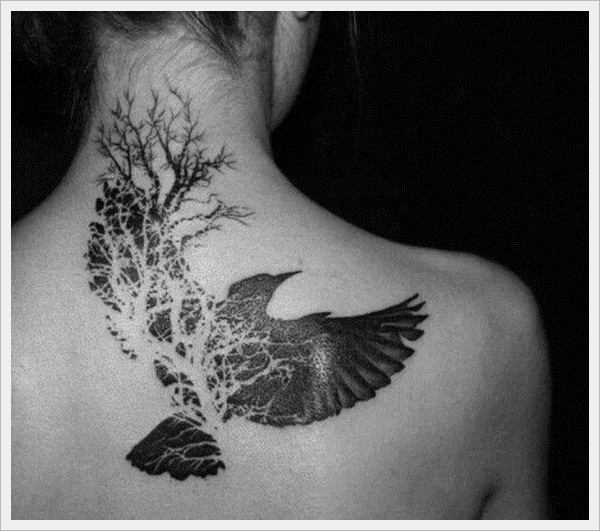 Outer negative space tattoo design, idea 26