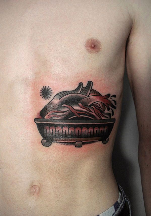 Heart tattoo design, idea 4