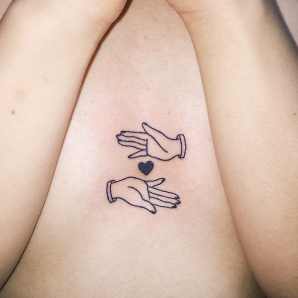 Heart tattoo design, idea 9