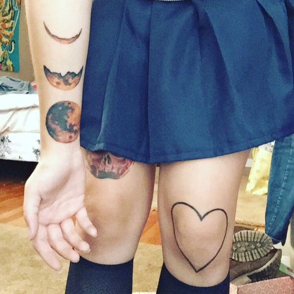 Heart tattoo design, idea 10