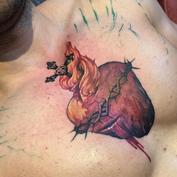 Heart tattoo design, idea 11