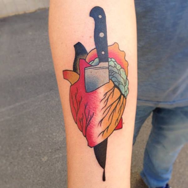Heart tattoo design, idea 15