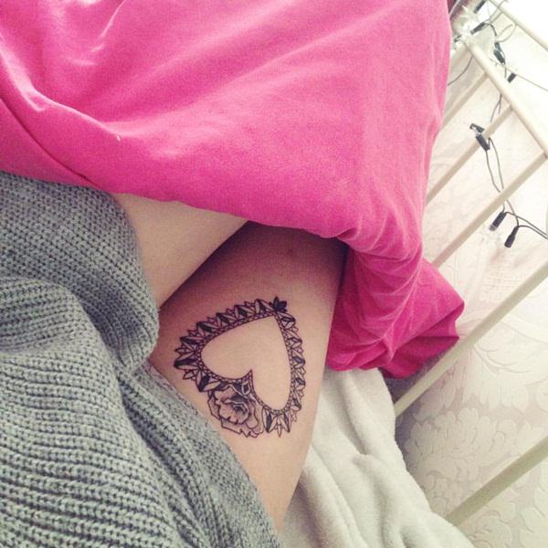 Heart tattoo design, idea 19