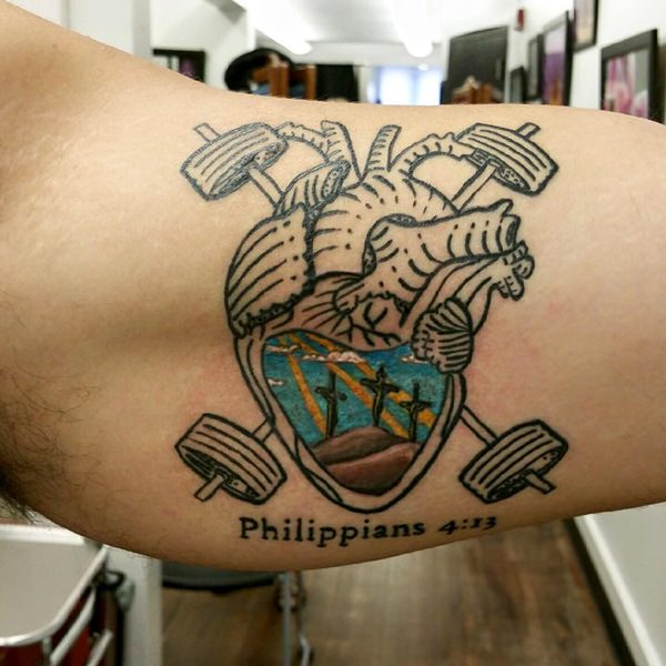Heart tattoo design, idea 21