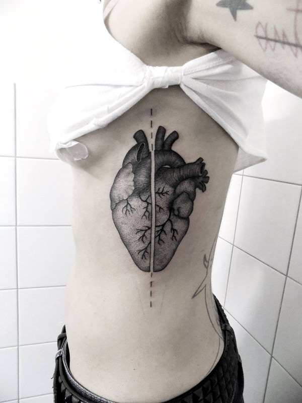 Heart tattoo design, idea 24