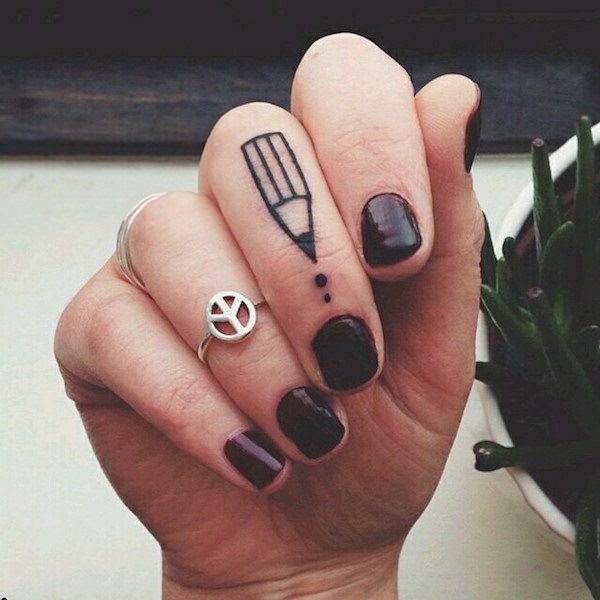 Finger tattoo design, idea 52