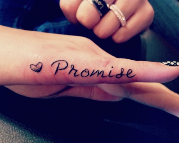 Finger tattoo design, idea 7