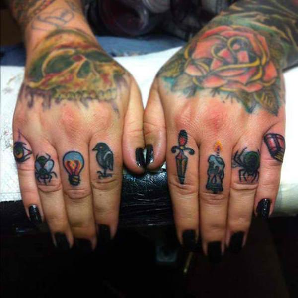 Finger tattoo design, idea 64