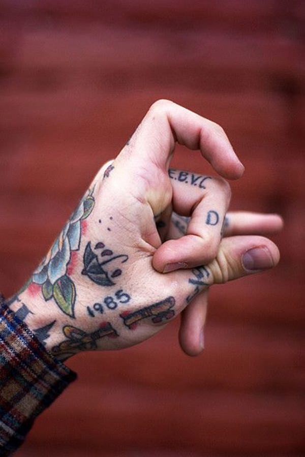 Finger tattoo design, idea 16