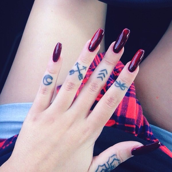 Finger tattoo design, idea 24