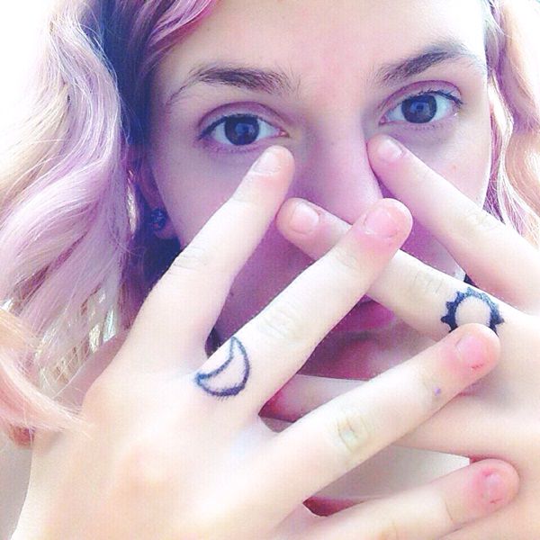 Finger tattoo design, idea 33